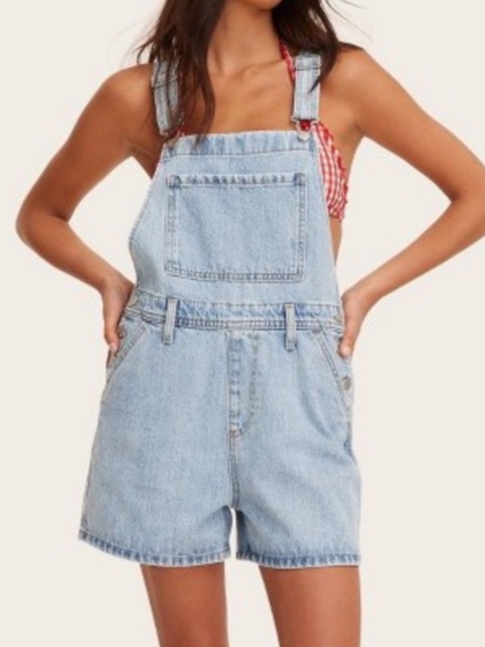 NWT Parke x Target Women’s Light Blue Denim Short Overalls Size XL